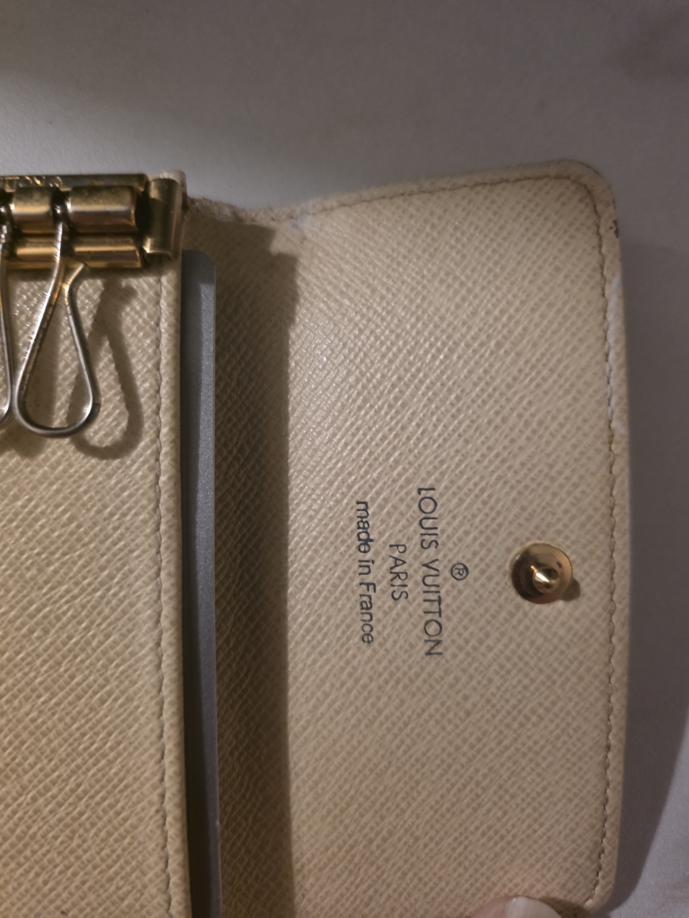Louis Vuitton Damier Azur Key/ Card Pouch in Cream/Blue - Picture 3 of 6